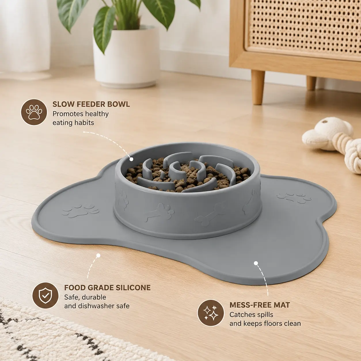pet food bowl and accessory sectors