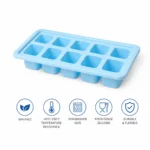 10 Compartment Silicone Ice Cube Tray with Optional Lid