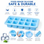 10 Compartment Silicone Ice Cube Tray with Optional Lid